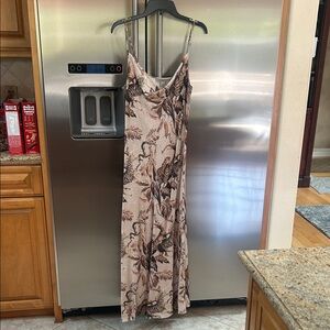 All Saints Beige and Brown Maxi Dress